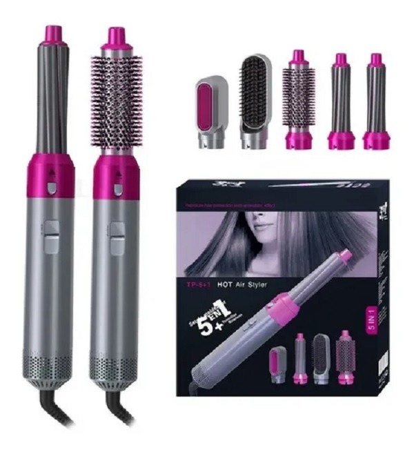 Cepillo Secador 5 en 1 alisador y rizador de cabello