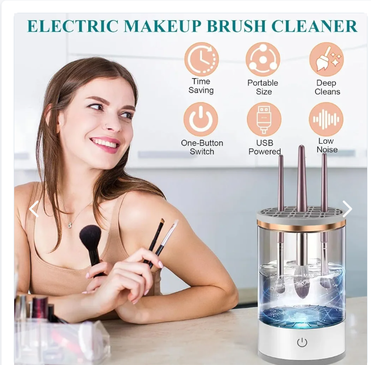 Limpiador Eléctrico de Brochas de Maquillaje Antibacterial